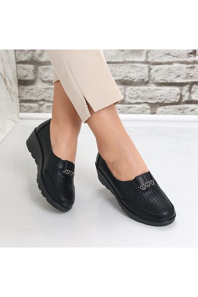 MODA STİL Women's Black Shoes Made of Eco-Leather Nataya, 41