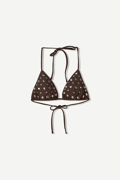 Bershka Studded bikini top