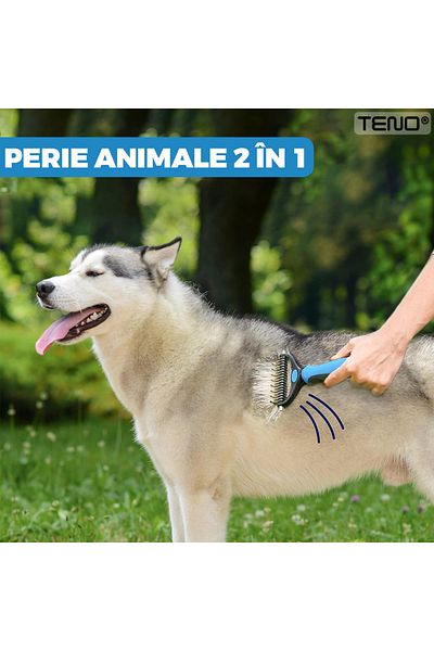 Teno Hair brush Dogs, Cats, Animals, Teno®, tessala and trimmer brush 2 in 1, L
