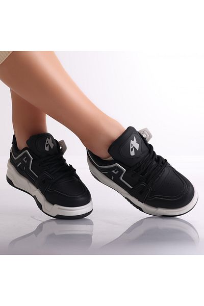 MODA STİL Women's Black Sneakers Made of Ecological Leather Yuridia, 39