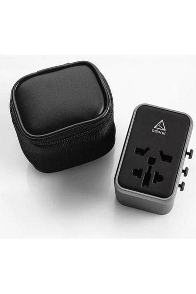 Generic ADONIT Lightweight 65 Watts Rapid Device Charging USB-A and USB-C Universal Travel Adapter Black