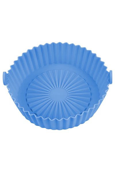 Teno Tava de Copt Rotunda Teno®, antiaderenta, rezistenta la temperaturi inalte, 21 x 17 cm, albastru