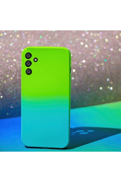 Gtech Carcasă din silicon Tropycal Gradient pentru Samsung Galaxy A54 5G, verde/albastru