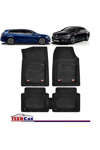 TEAMCAR ® Car Mats Tray Type Renault Talisman Sedan And Estate (2015-2024) Black