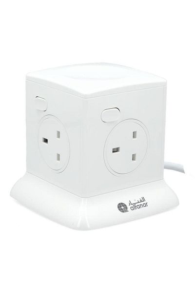 Generic AL FANAR 2900W 4-Socket 13A Power Extension Tower White CE043M0AC18-WH