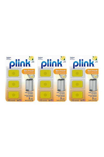 Generic Plink 3-Piece Bin Fresh Lemon Scented Long Lasting Odor Eliminator Yellow 12g