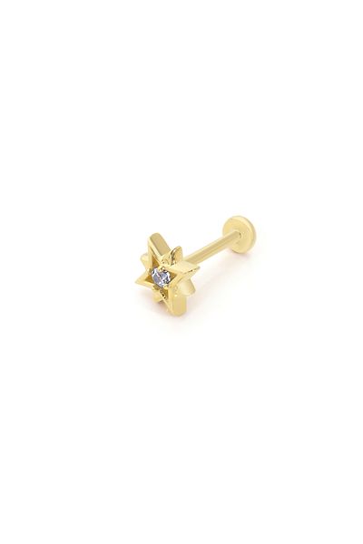 Fay Yamaner 14 Carat Gold Stone Star Piercing
