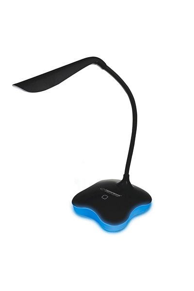 ESPERANZA LED lamp, Esperanza Mimosa ELD105K, with illuminated base, flexible arm 21 cm, dual power supply