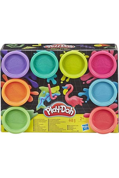 Generic Hasbro Games 8-Piece Play-Doh Neon Color Modeling Compound Multicolor HPDE5063ES0