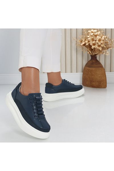 MODA STİL Women's casual shoes Navy Blue made of natural leather Chlora, 39