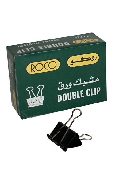 Roco Binder Clips - 1.63" (4.14 cm), Paint Coated, Black