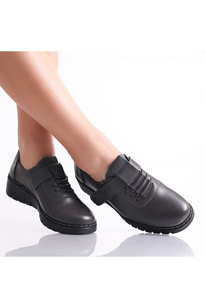 MODA STİL Women's casual shoes in gray eco-leather Magaly, 40