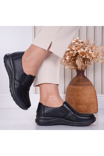MODA STİL Women's casual shoes Black Eco-leather Rami, 39