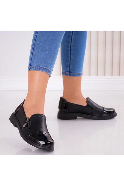 MODA STİL Women's Black Shoes Made of Ecological Leather Tirans, 39