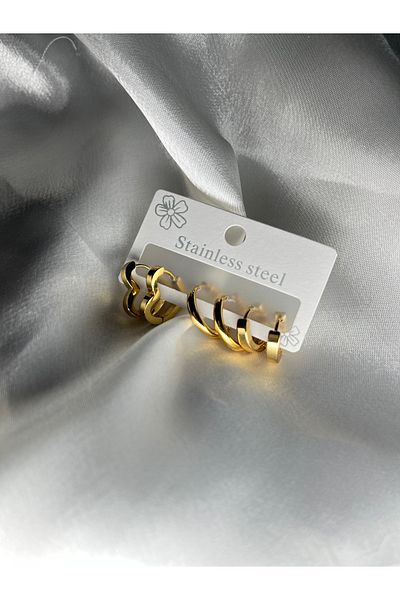 HİNESSA 3 Steel Earrings