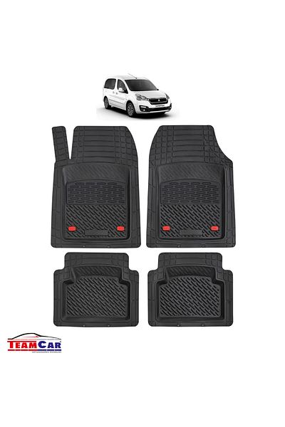 TEAMCAR Covorașe auto Peugeot Partner II Tepee (2008-2018) negre, material rezistent