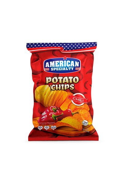 American Specialty Potato Chips Chili - 170 grams x 4