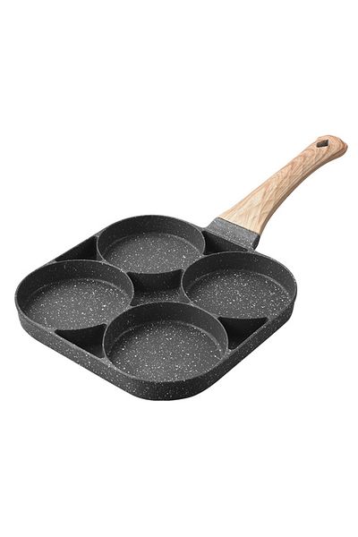 Teno Teno® 4-Compartment Non-Stick Frying Pan, Aluminum Alloy, 32 cm, Gray