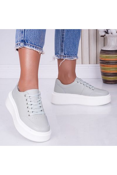 MODA STİL Women's casual shoes Mint Green made of natural leather Bria, 36