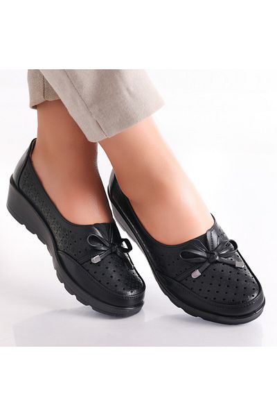 MODA STİL Women's Black Shoes Made of Eco-Leather Tania, 38