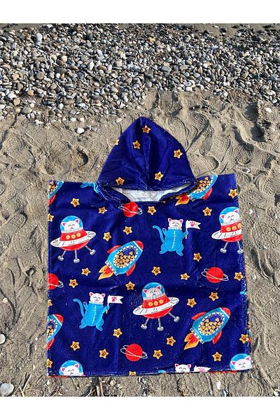 Dotamess Children's Poncho Beach Towel - Sea Towel