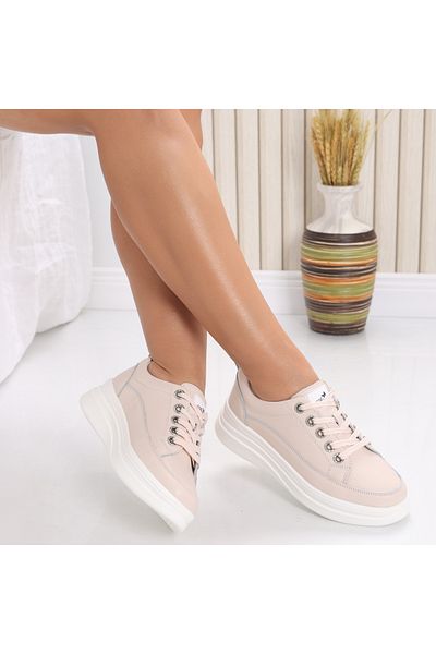 MODA STİL Women's casual shoes Pink made of natural leather Hory, 40