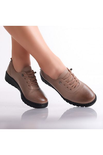 MODA STİL Women's casual shoes Camel made of Idania Eco-leather, 37