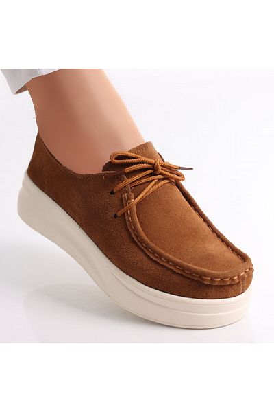MODA STİL Cmei Women's Casual Shoes Made of Genuine Suede Leather Derina, 40