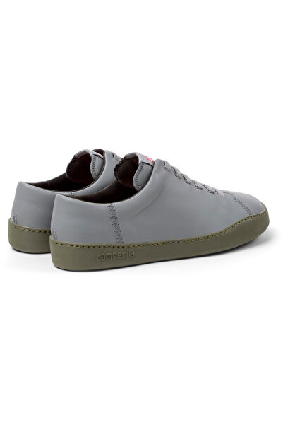 CAMPER Men's Gray Genuine Leather Lace-Up Sneakers Soft Sole Walking Shoes PeuTouring