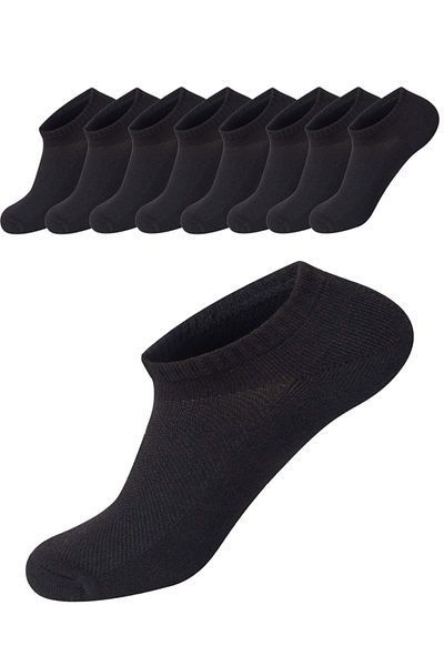 SOYTEMİZ Black Sneakers Socks 8 Pairs Ankle Length
