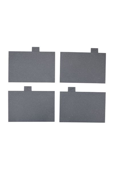 Parfait 4-Piece Rectangular Kitchen Cutting Board with Stand Grey
