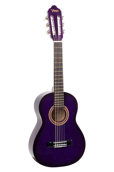 VALENCIA VC101PPS, classical guitar, 1/4 size, purple sunburst finish