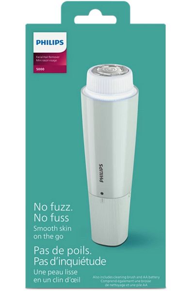 Philips Series 5000 Facial Hair Remover BRR474/00 – Cordless with LED Light & Built‑in Mirror