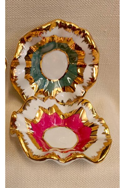 BY.RAYKA PORSELEN El Dekor Bi̇demet Porcelain Hand Painting Lucky Set