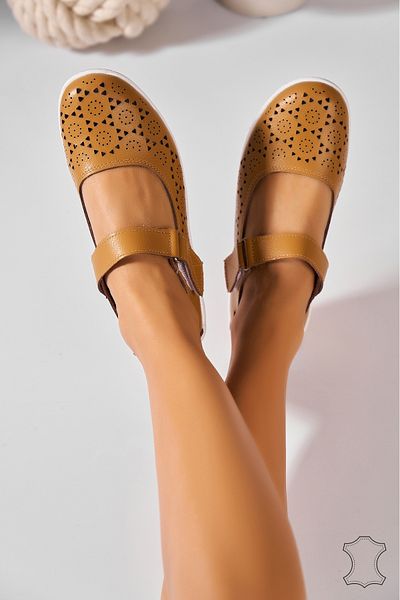 Joana Women's Loafers Natural Leather Camel Abigail