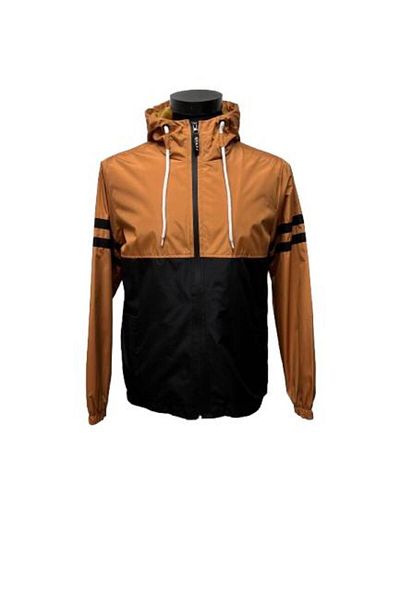 OEM Jachetă slim bărbătească, croială slim, negru/galben, mărimea L