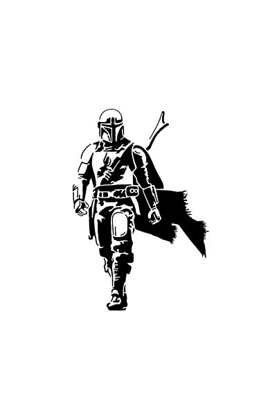 INOVATIX Set de 8 piese, autocolant Star Wars Mandalorian, INOVATIX®. 6 cm
