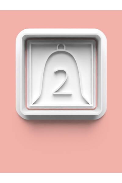 AKTASTORE قالب كوكيز على شكل رقم 2 وقالب عجينة السكر - رقمان