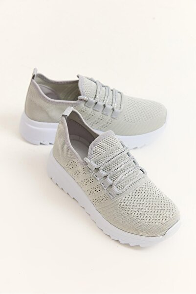 Raneel Kazançlı Alışveriş High Sole Lace-Up Sports Shoes Gray