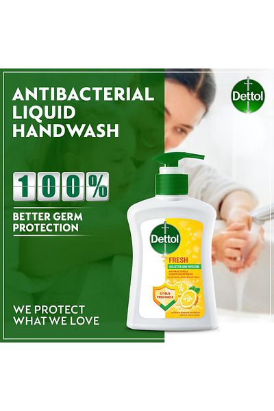 Dettol Fresh Liquid Handwash Pump Citrus & Orange Blossom Scent 200 ml