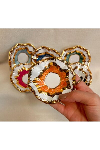 BY.RAYKA PORSELEN El Dekor Bi̇demet Porcelain Hand Painting Lucky Set