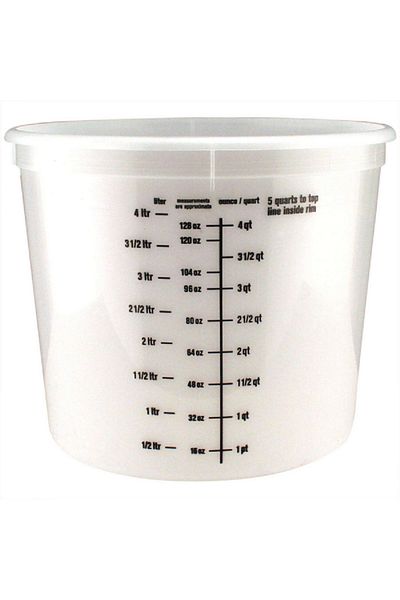 ACE Durable Plastic Solvent-Resistant Multi-Mix Container White 5qt
