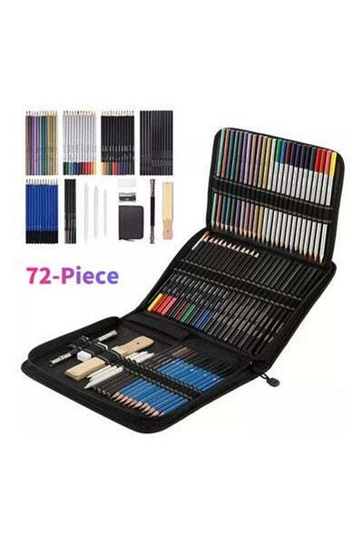 HALAMODO 72-Piece Professional Drawing Pencils Set Multicolour