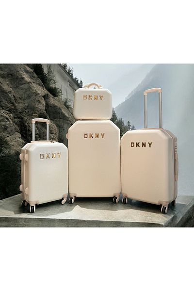 bag 4-piece beige fiber travel bag and duffel set
