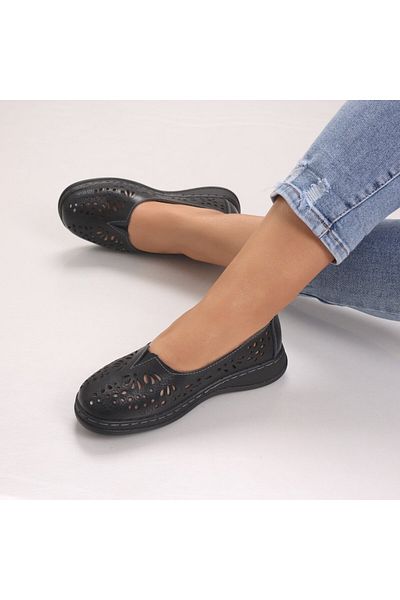 MODA STİL Women's casual shoes Navy Blue made of natural leather Rozlin, 37