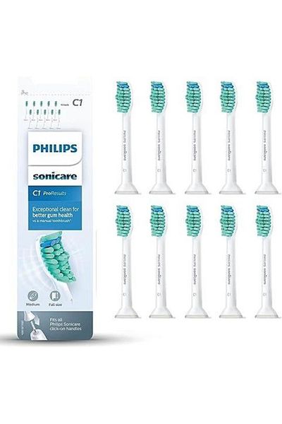 Philips Set of 10 standard Philips Sonicare C1 ProResults sonic toothbrush heads