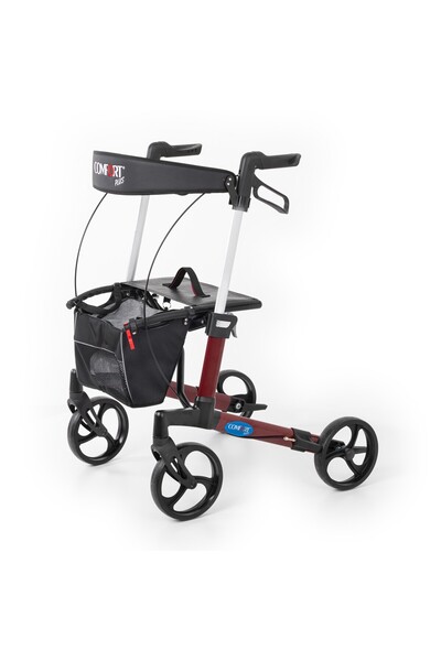 Comfort Plus Spırıt X3 Bordo Alüminyum Lux Rolatör Yürüteç