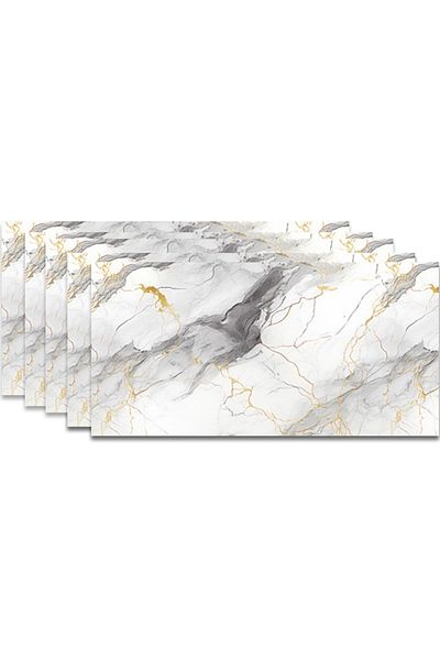HOZRO Set 100 x Placi imitatie Marmura autoadezive HOZRO, Model premium, pentru pereti