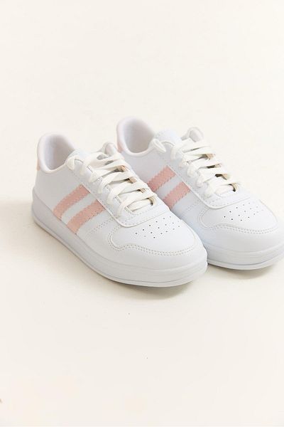 Raneel Kazançlı Alışveriş Double Stripe Lace-Up Sports Shoes Powder