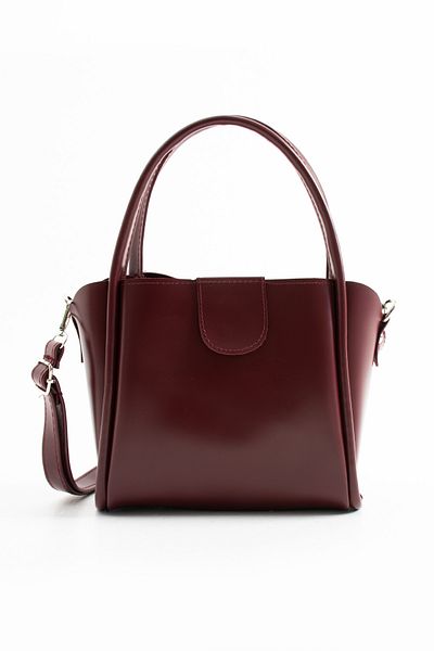 Judour Bags Shiny Soft Leather Shoulder Bag with Magnet Puppy Detail - Long Handle Detail